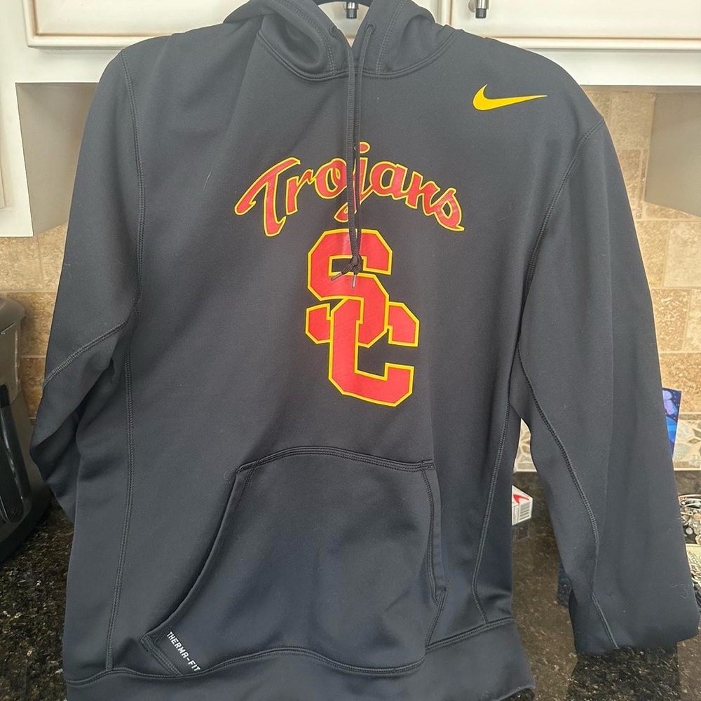 USC - university of Southern California hoodie sweatshirt. Black nike atheltic